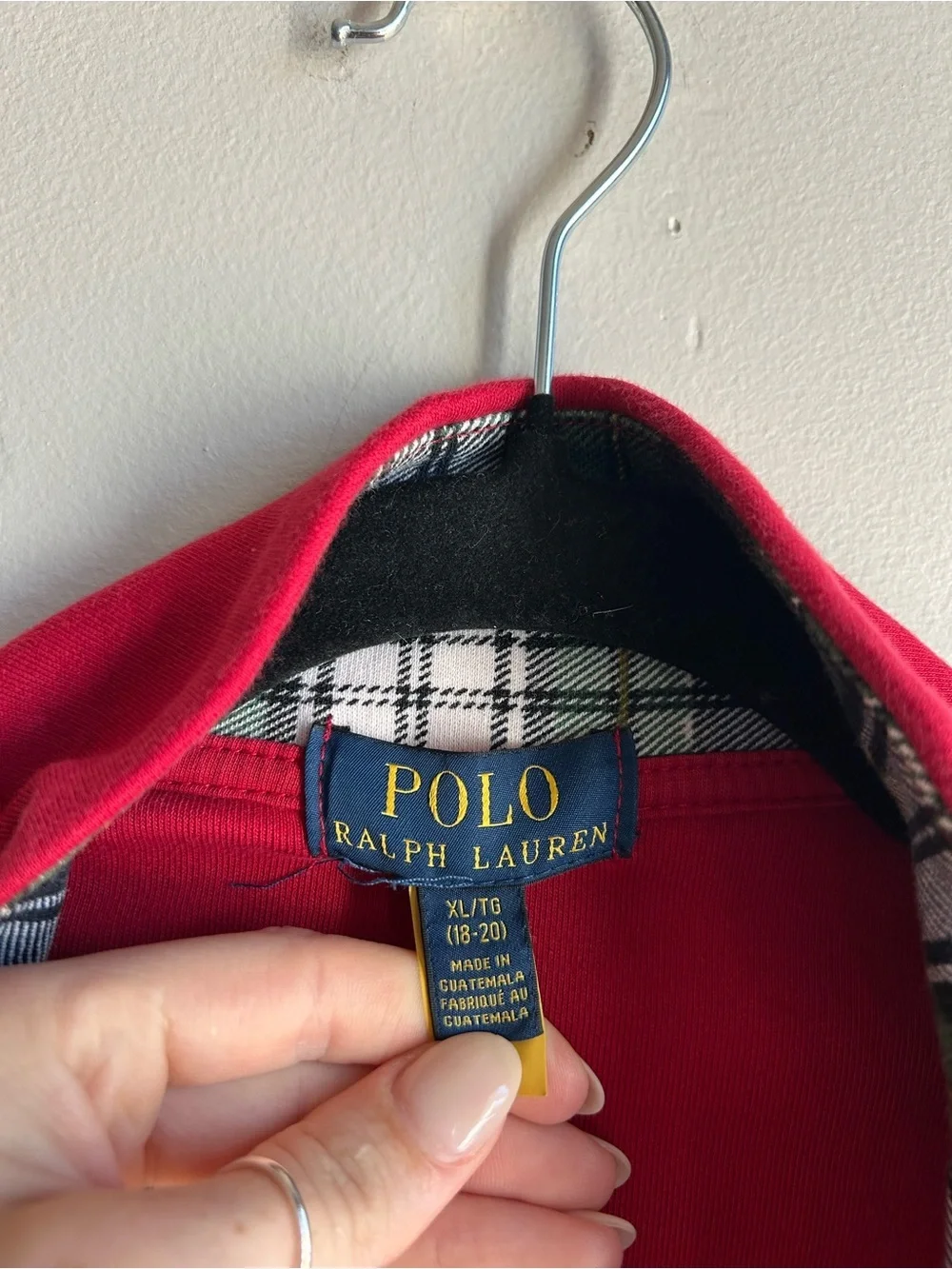 Polo Ralph Lauren Quarter Zip Pullover Red Pony Preppy Y2K Academia Classic